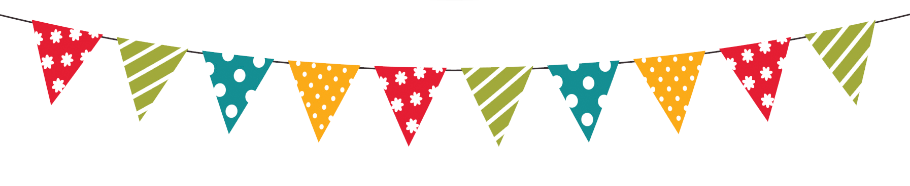 triangle flag banner clipart 