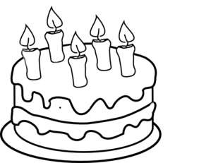 Black And White Birthday Cake