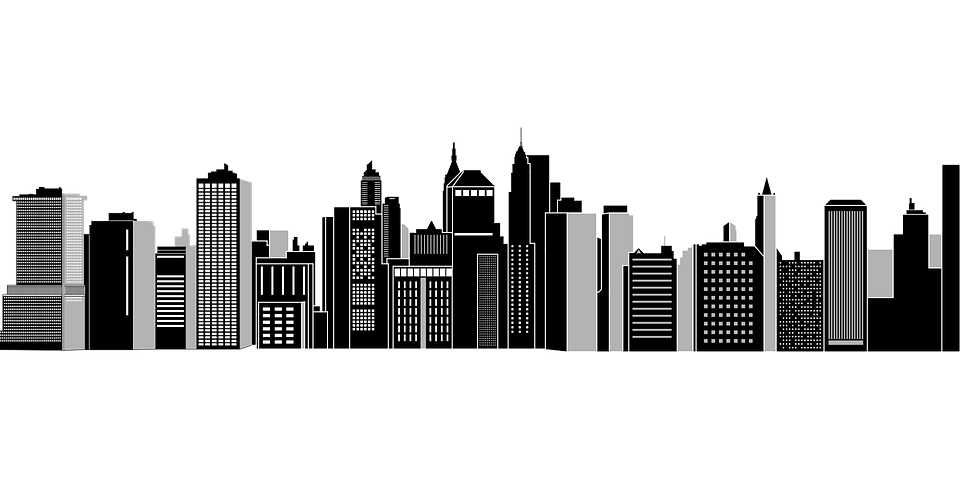 Black And White City PNG-Plus
