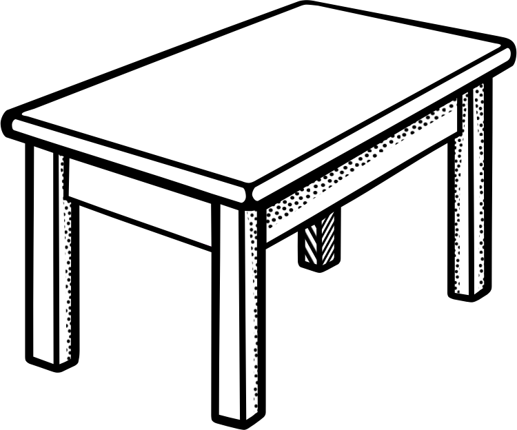 Black And White Desk PNG - 137950