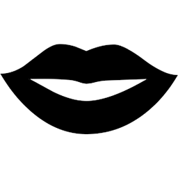 Black And White Lips PNG - 152205