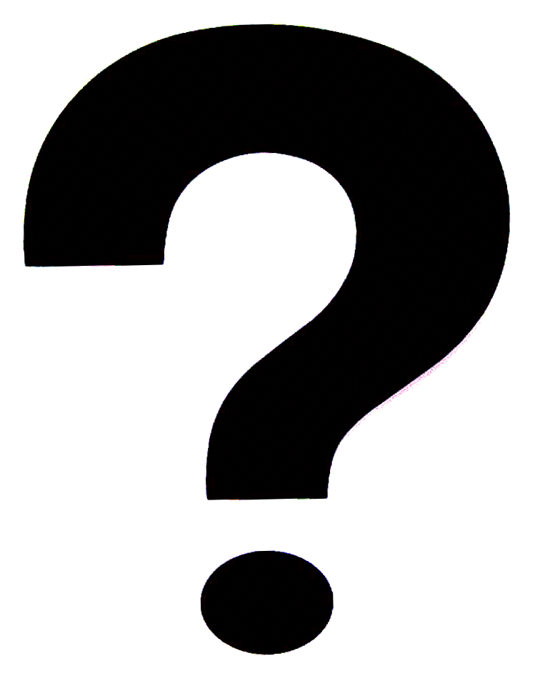 Black And White Question Mark PNG