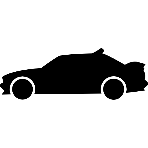Black And White Race Car PNG - 170364
