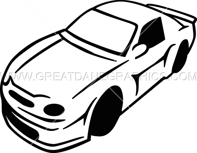 Black And White Race Car PNG - 170370