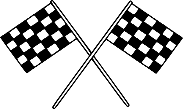 Black And White Race Car PNG - 170375