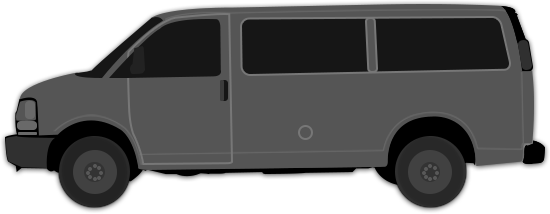 Black And White Van PNG - 140562