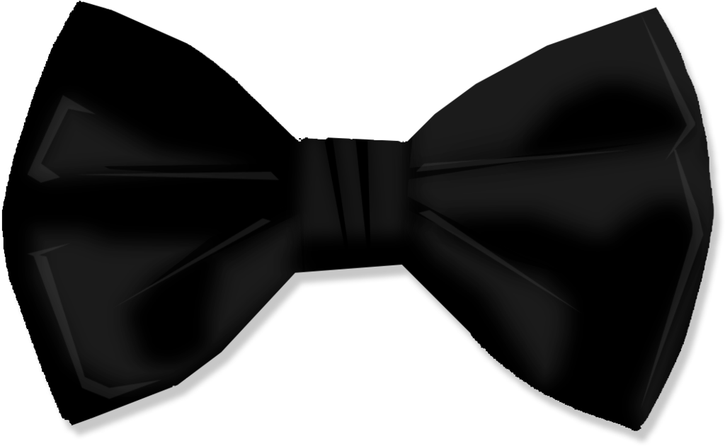 Vector black bow tie, Black, 