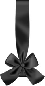 Black Ribbon Bow PNG - 166436