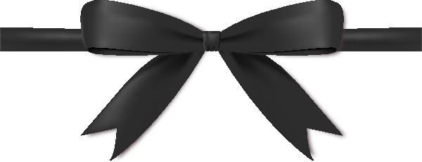 Black Ribbon Bow PNG - 166427