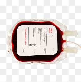 blood bag filled with blood, 