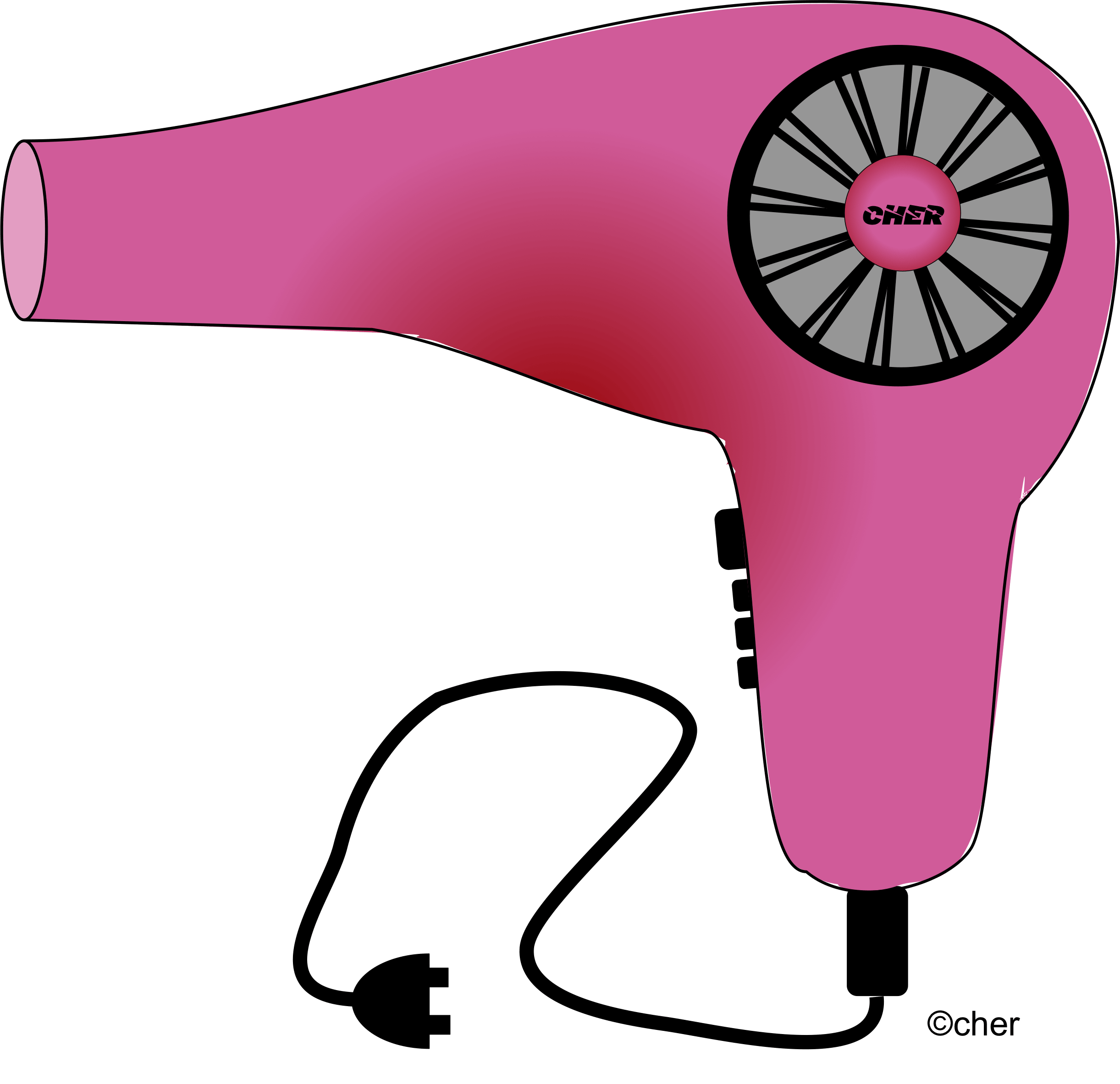 Blow Dryer And Scissors PNG - 66105