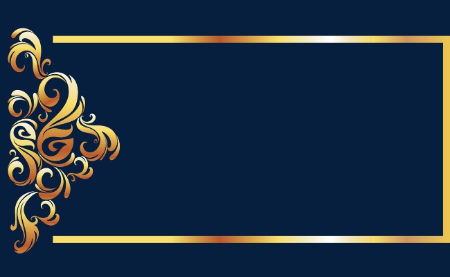 Blue and Gold Striped Border