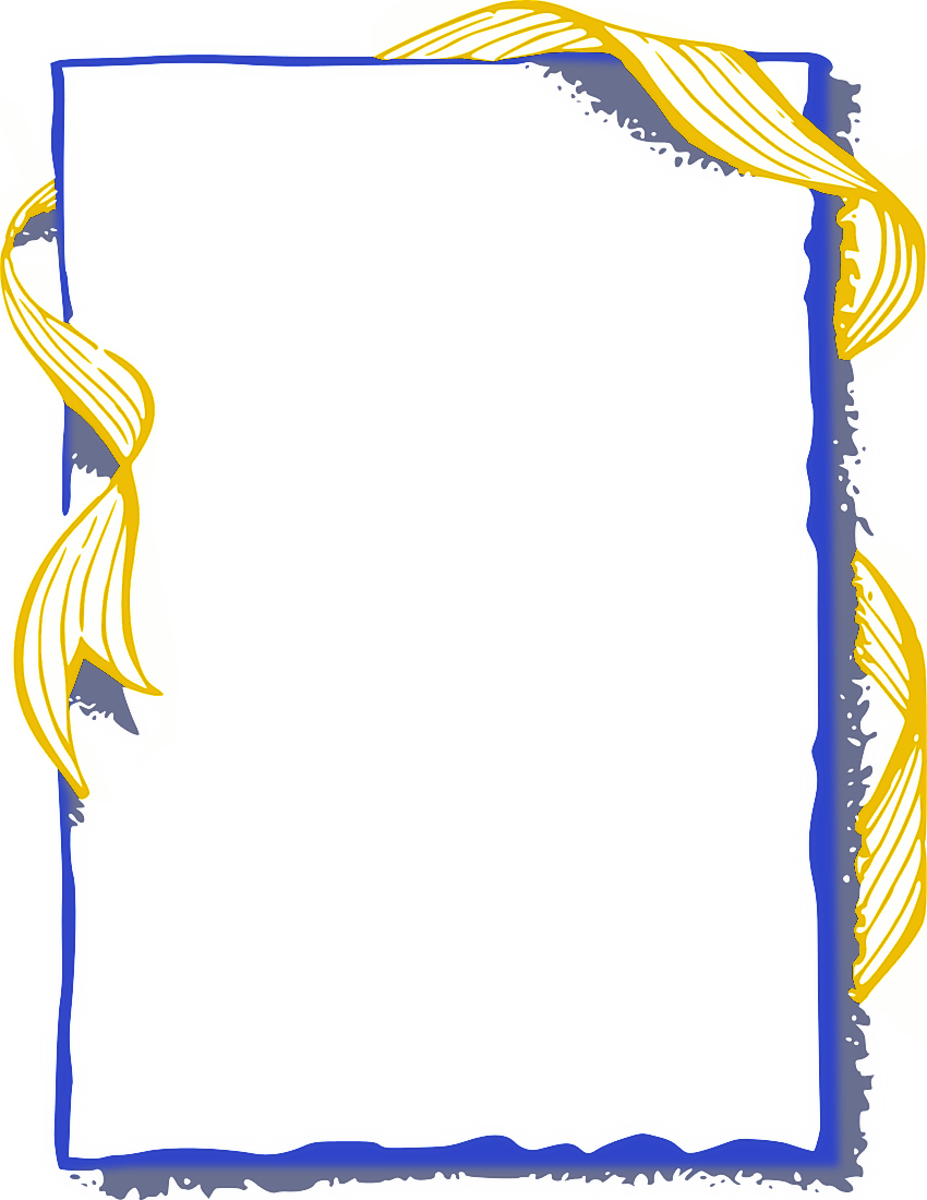 Blue and Gold Striped Border