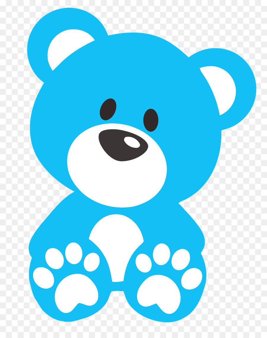 Blue Bear, Cartoon, Lovely, B