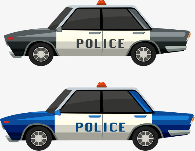 Blue Police Car PNG - 157328