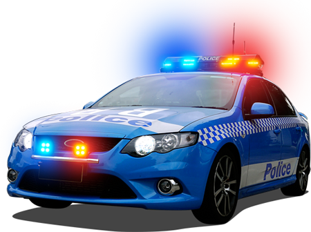 Blue Police Car PNG - 157313
