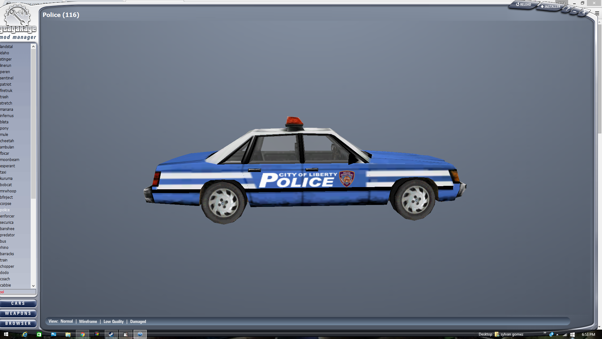 Blue Police Car PNG - 157319