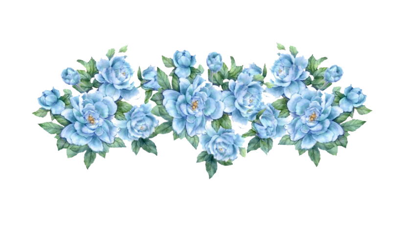 Blumenranke PNG Blau - 145295