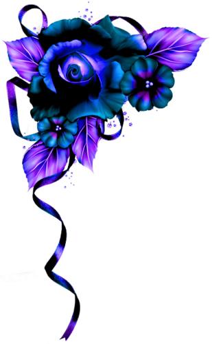 Blumenranke PNG Blau - 145310