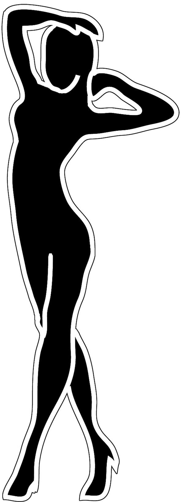 Body PNG Black And White - 157650