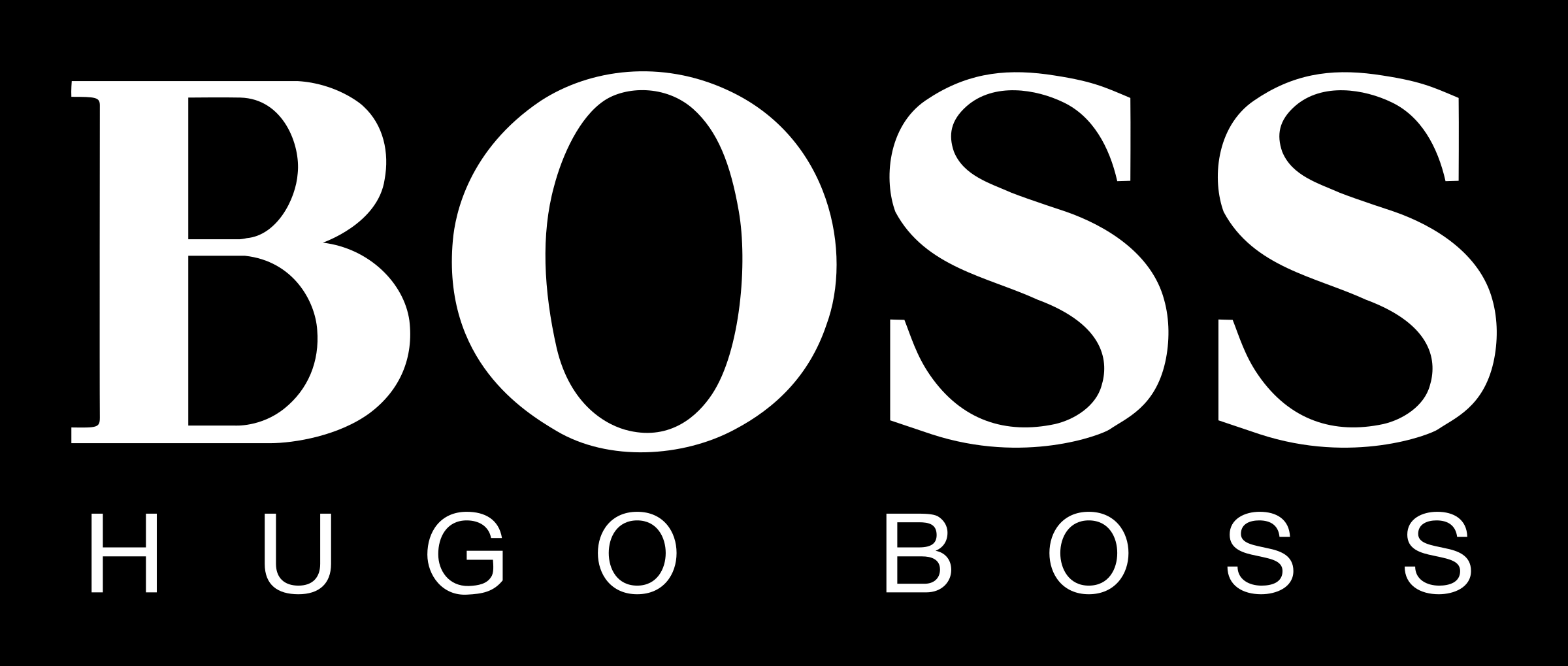 Hugo Boss logo black and whit