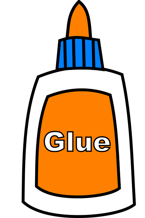 glue, Glue, Bottle, Cartoon P