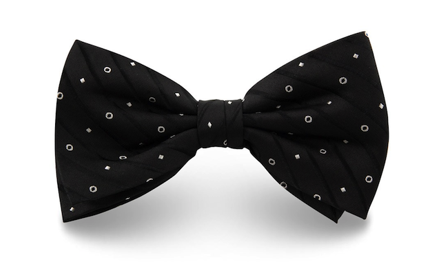 vector black bow tie, Black, 