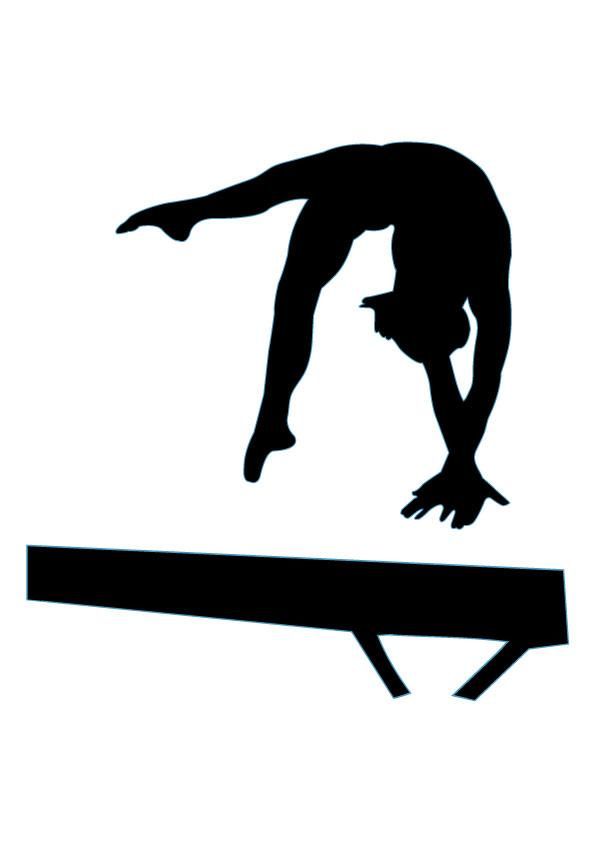 Rhythmic gymnast silhouette v