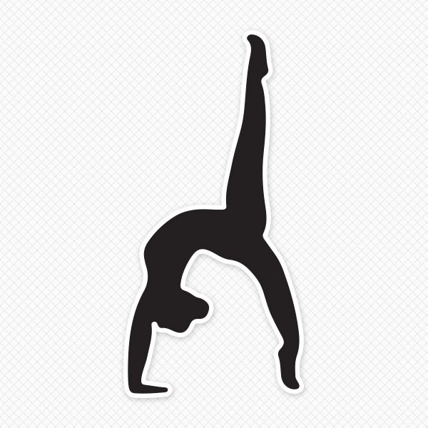 Rhythmic gymnast silhouette v