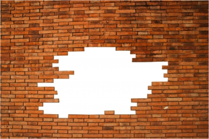 Breaking Through Brick Wall PNG