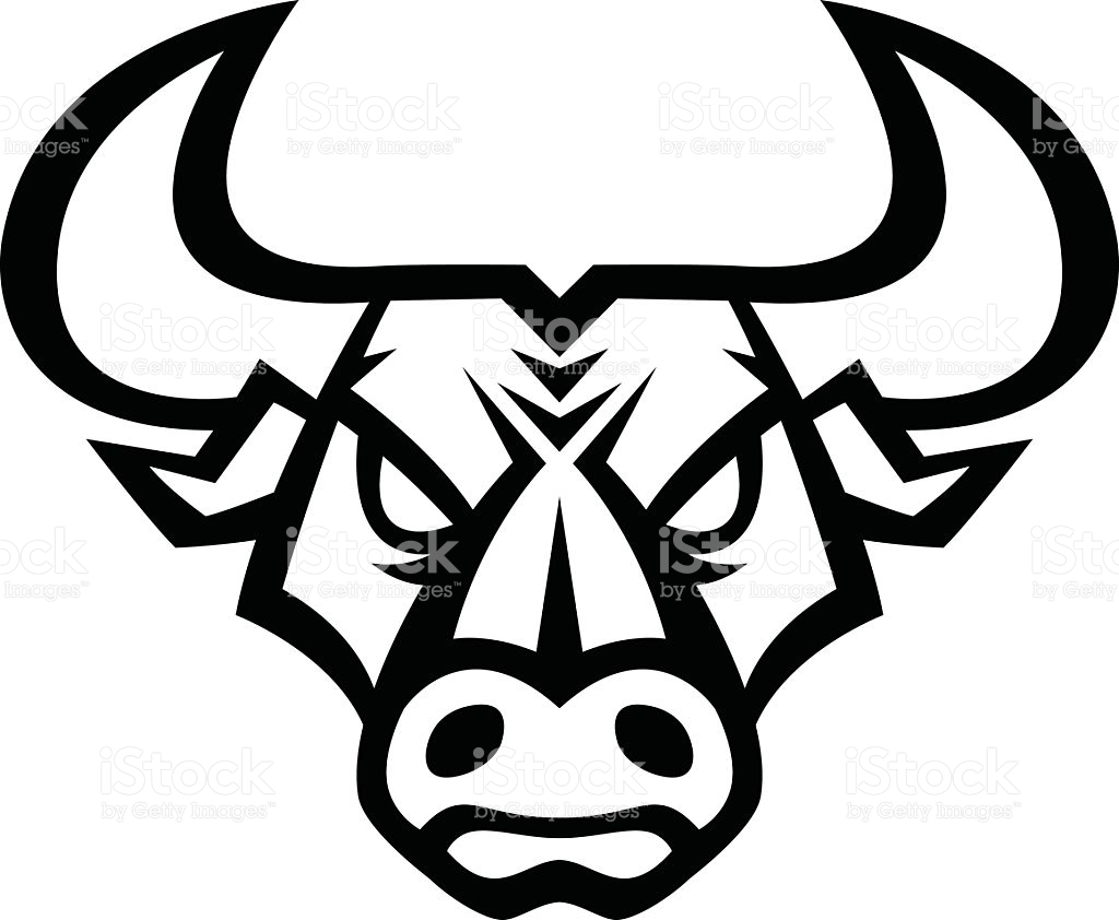 Angry Bull Horns vector icon 