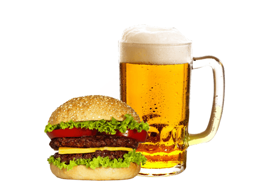 Burger And Beer PNG - 159103