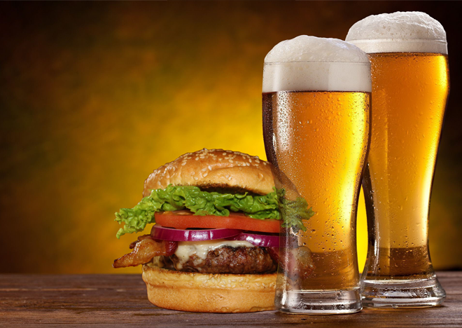 Burger And Beer PNG - 159100