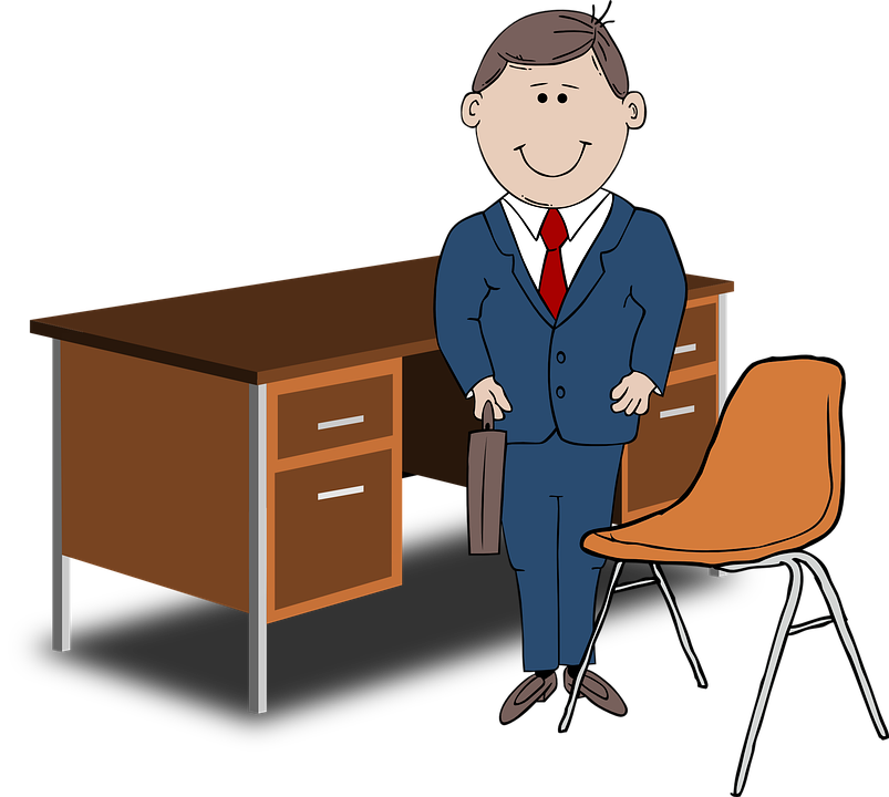 Businessman At Desk PNG - 152338