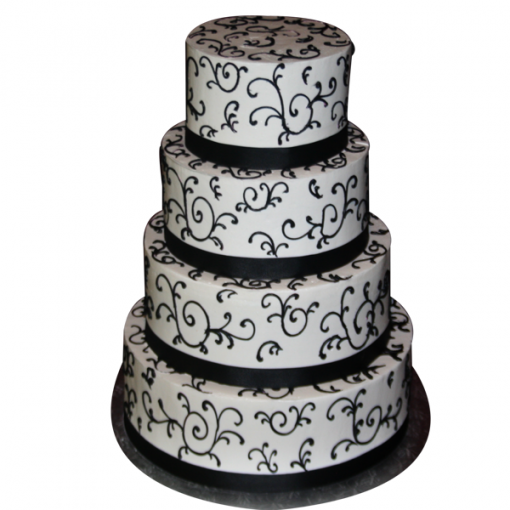 Cakes PNG Black And White - 149694