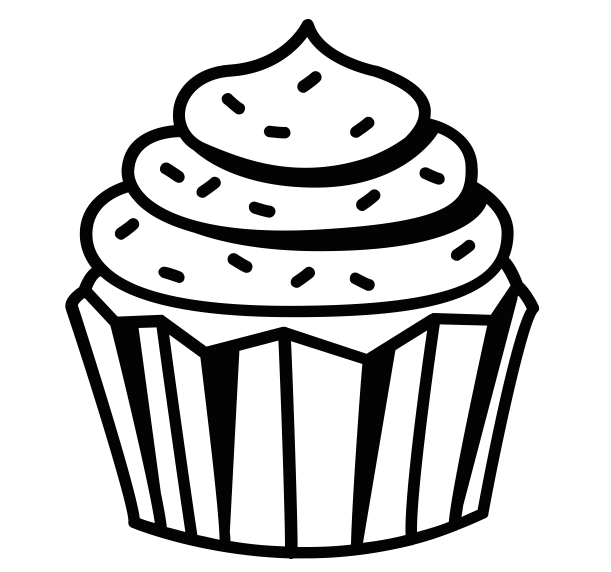 Cakes PNG Black And White - 149678