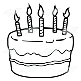 Cakes PNG Black And White - 149689