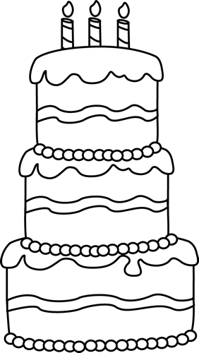 Cakes PNG Black And White - 149688