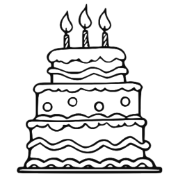 Cakes PNG Black And White - 149681