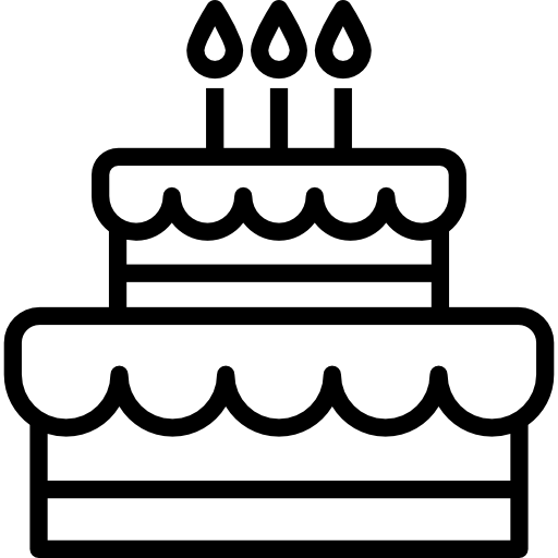Cakes PNG Black And White - 149682