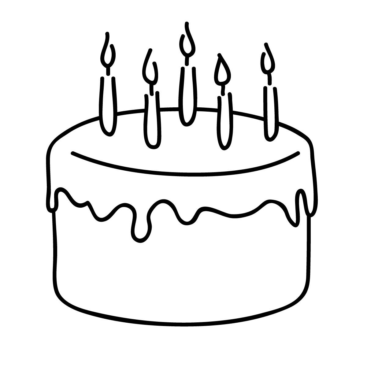 Cakes PNG Black And White - 149684