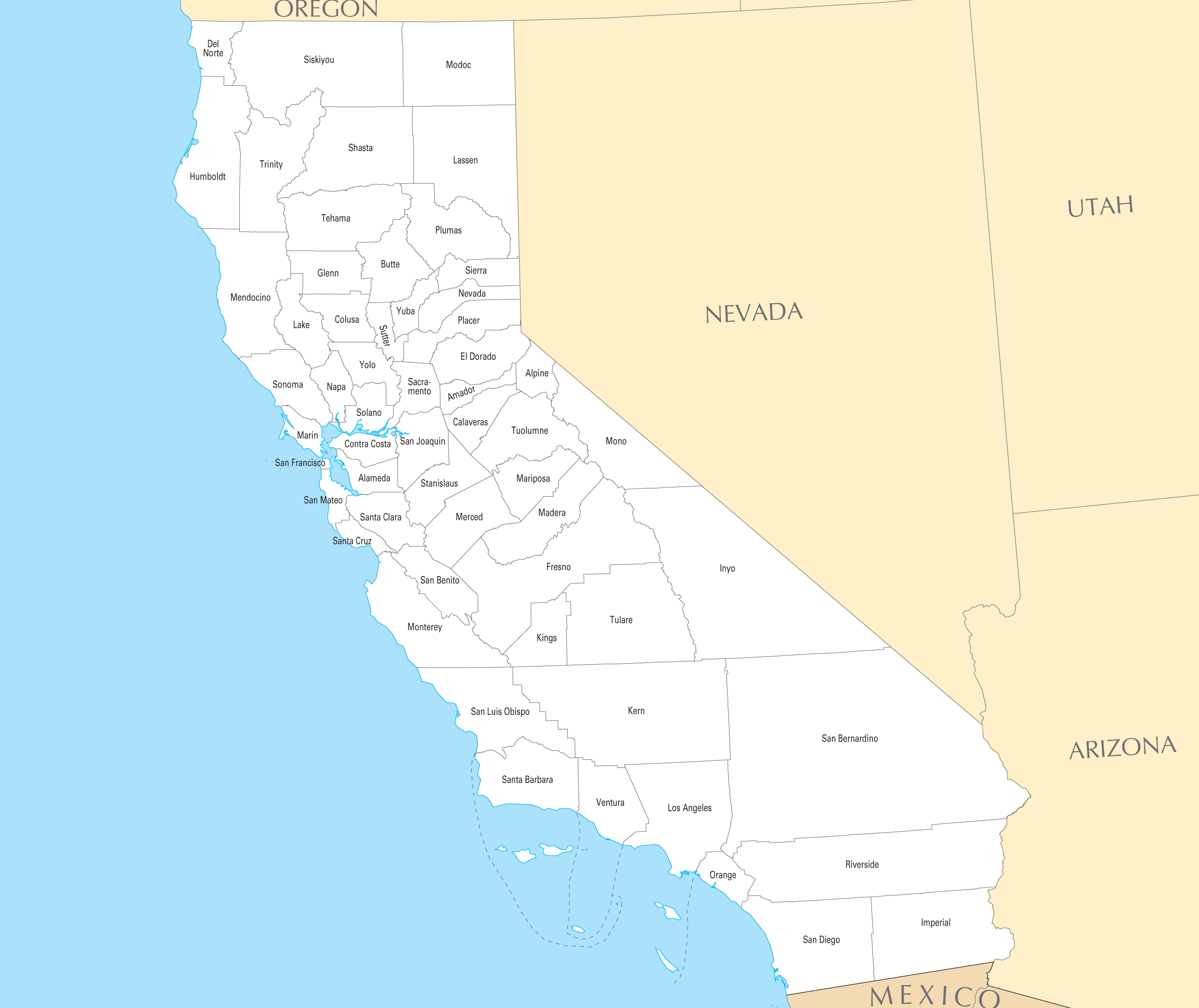 California Map PNG - 144907