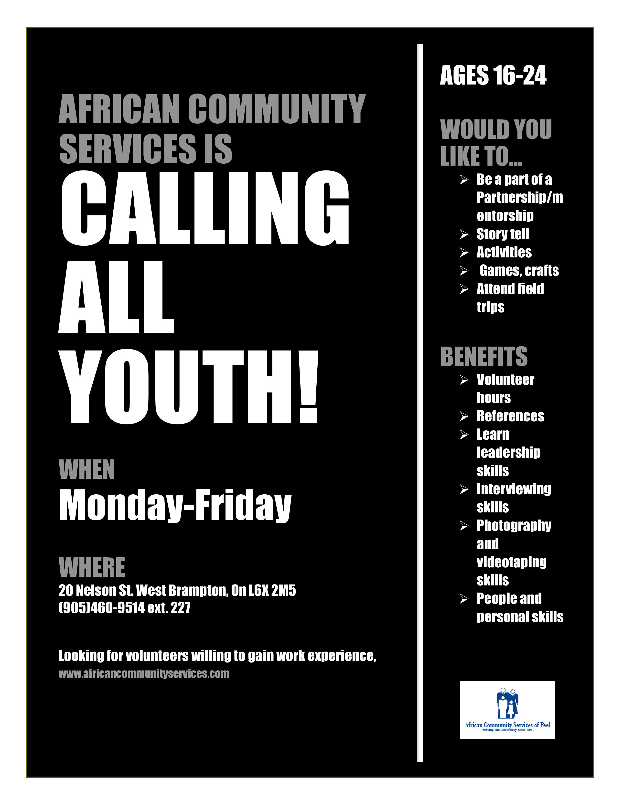 Calling All Youth PNG - 161604