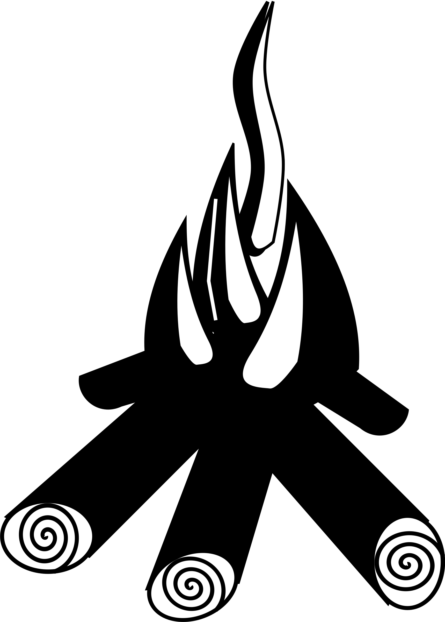 Campfire PNG Black And White-