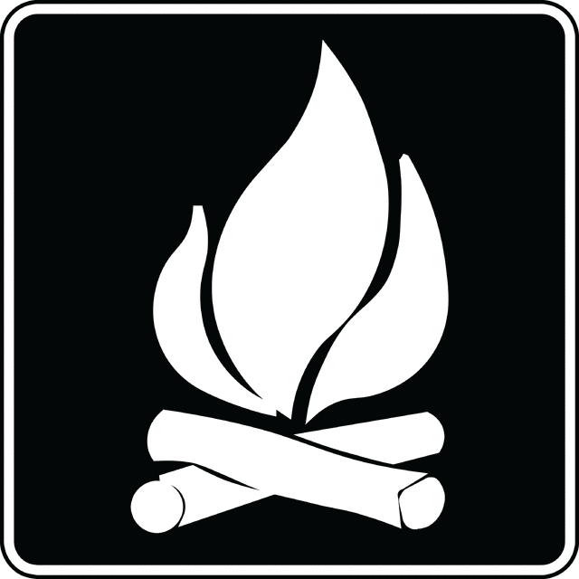 Campfire PNG Black And White - 161731