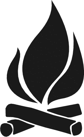 Campfire PNG Black And White - 161733