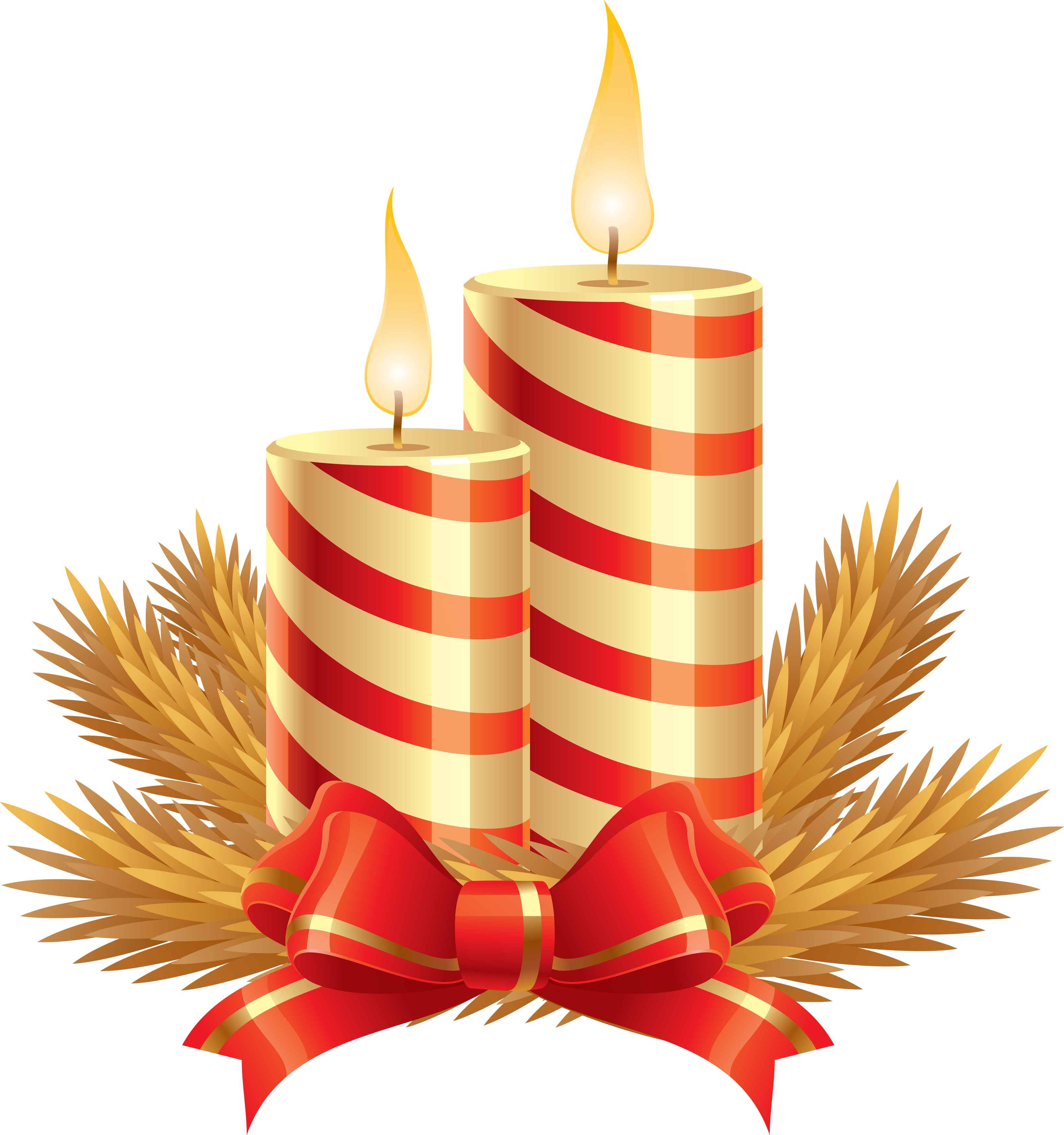 White Candles PNG Clip Art