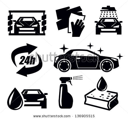 Car Wash PNG Black And White - 162160