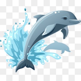 Cartoon Dolphin PNG HD - 124594