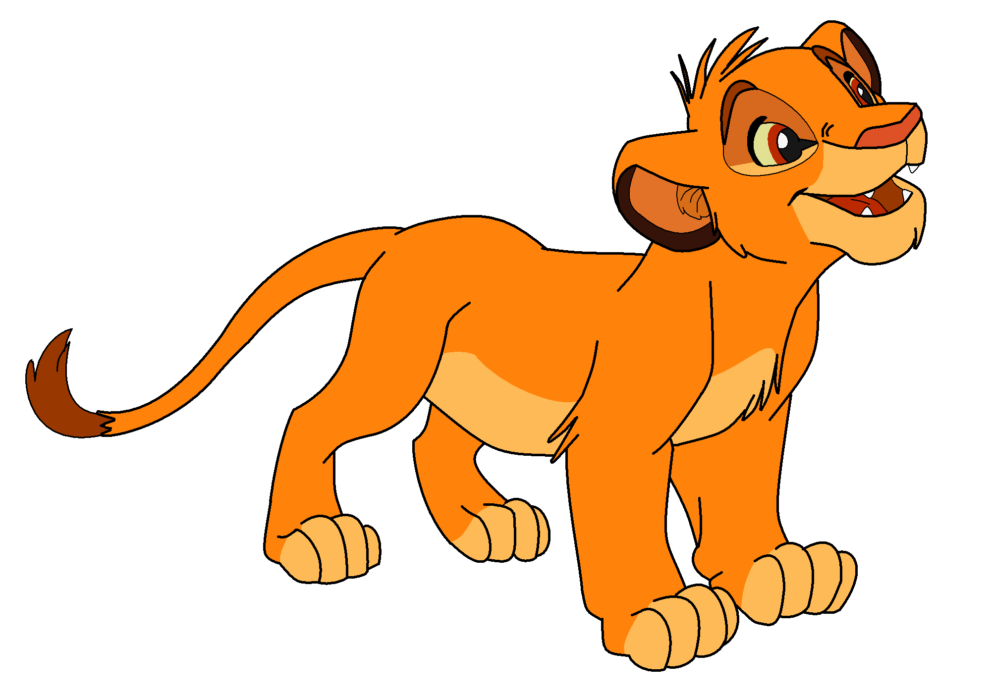 Cartoon Lion Cub PNG - 161371
